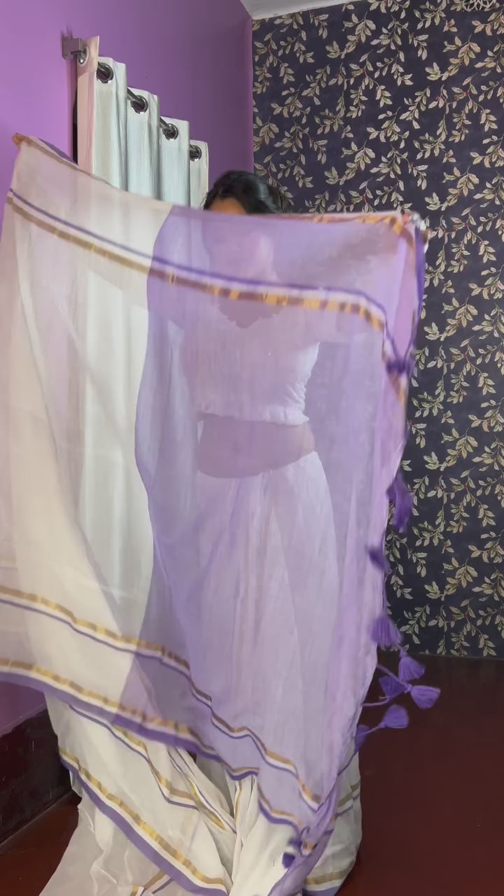 Soft Mulmul Cotton Saree | Skin-Friendly Lightweight Saree