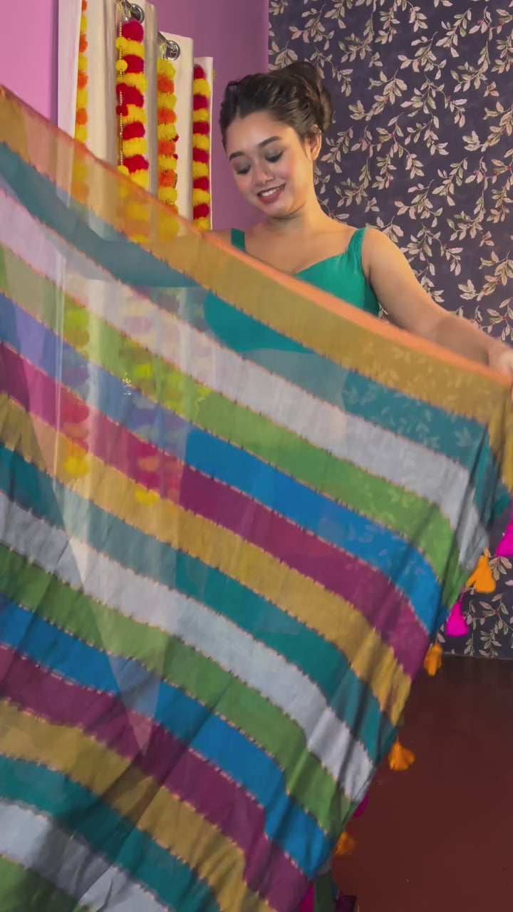 Soft Mulmul Cotton Saree | Skin-Friendly Lightweight Saree